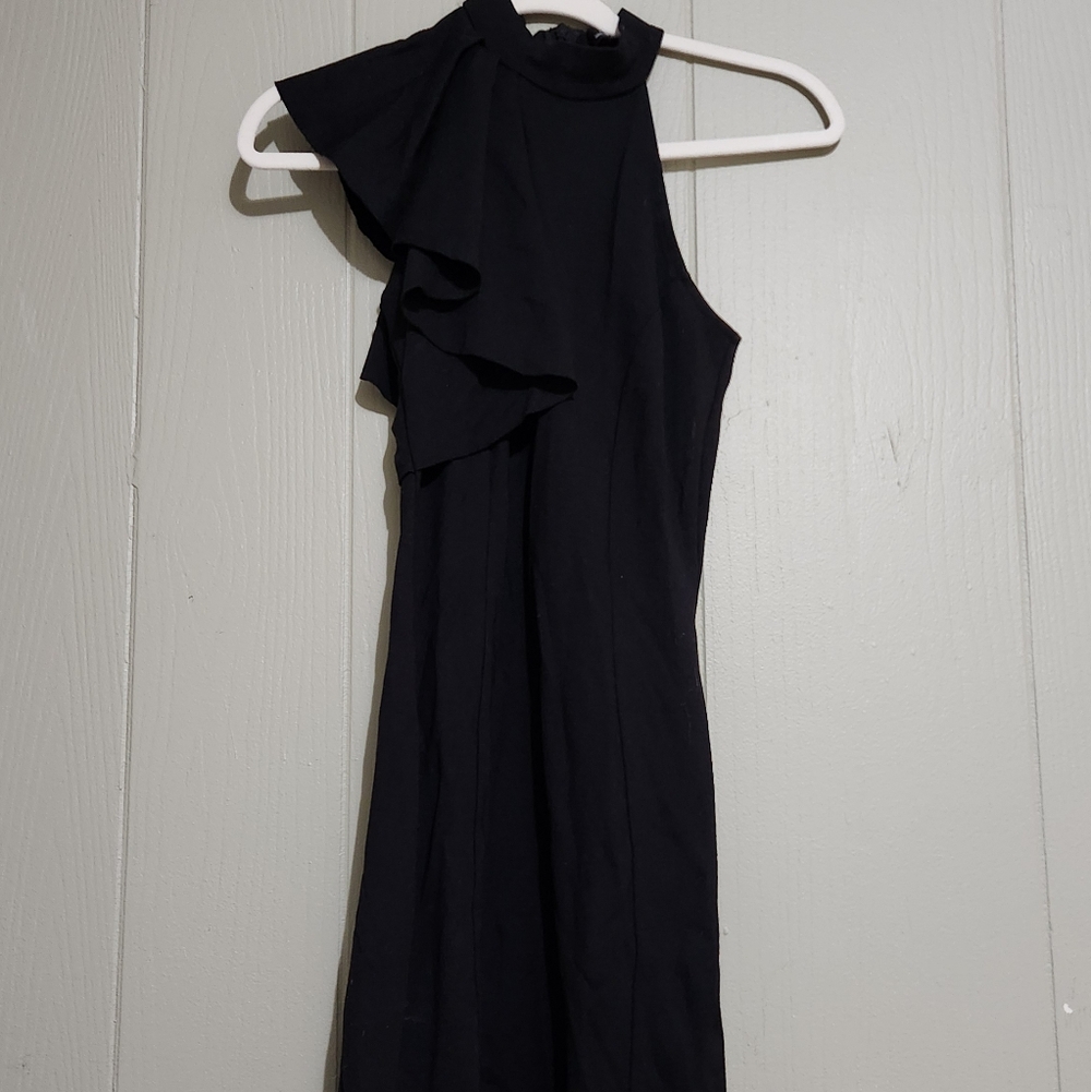 Black one sleeve dress